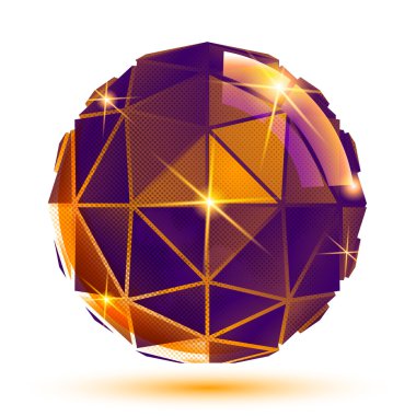Dokulu vektör boyutlu fütüristik parlak nesne, parlak 