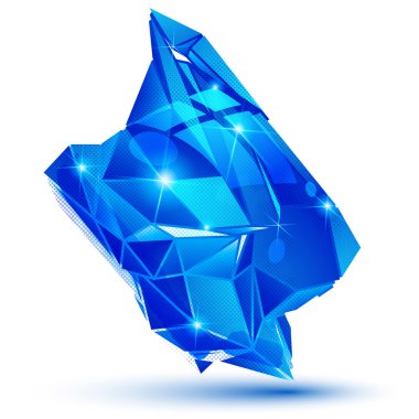 Geometrik isolat noktalı parlak plastik piksel boyutlu nesne