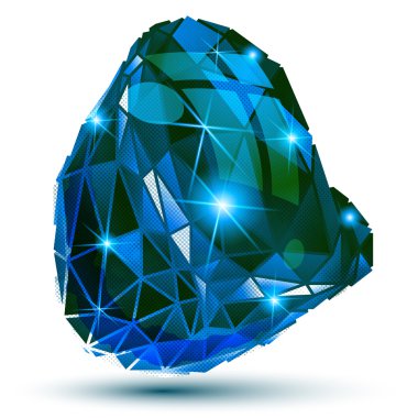 Beyaz arka plan üzerinde turq izole çağdaş parlak 3d nesne