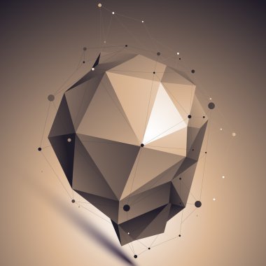 Çağdaş techno bronz şık asimetrik inşaat, abst