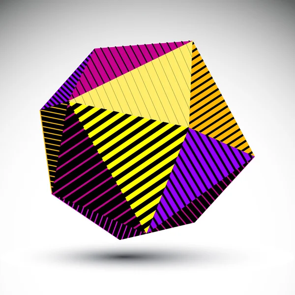 Telített absztrakt 3d gömb alakú vektor kontraszt minta, színes — Stock Vector
