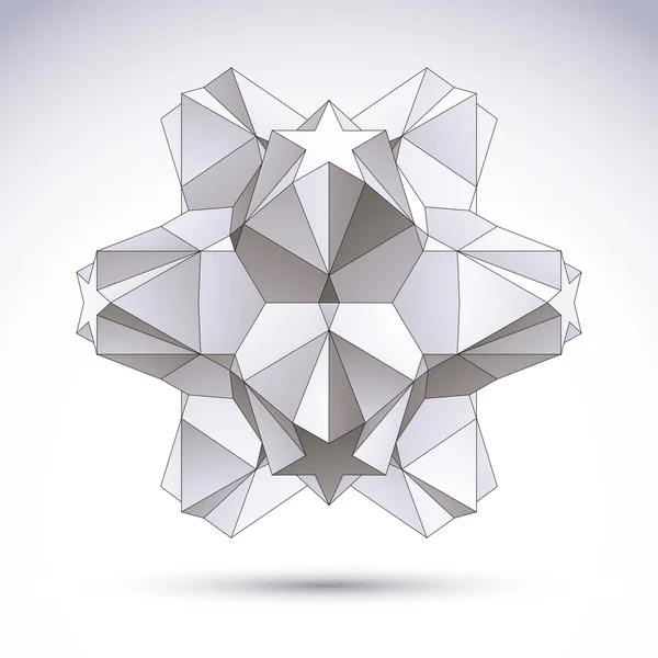 3D origami abstrakta objekt, vektor abstrakt designelement, clea — Stock vektor