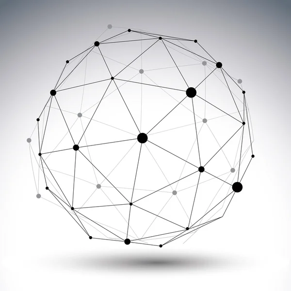 Meshobjdots çağdaş techno siyah beyaz şık asymme