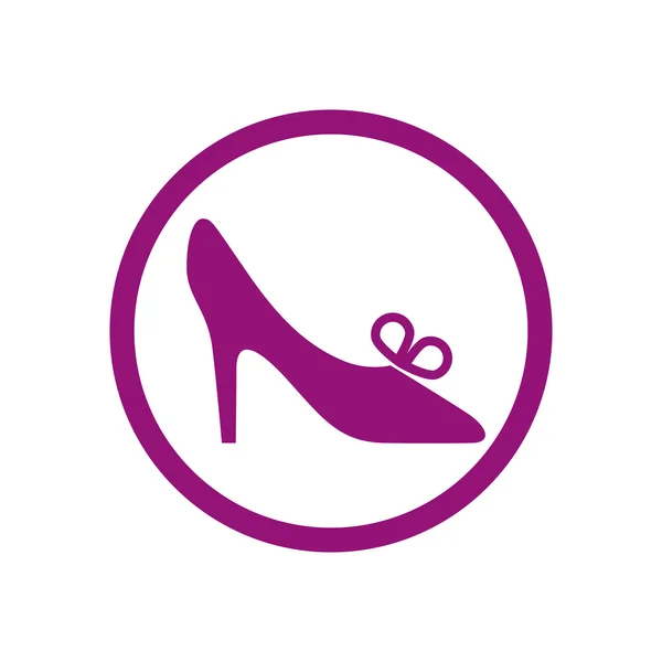 Ícone de calçado, pictograma de sapato vetorial . — Vetor de Stock