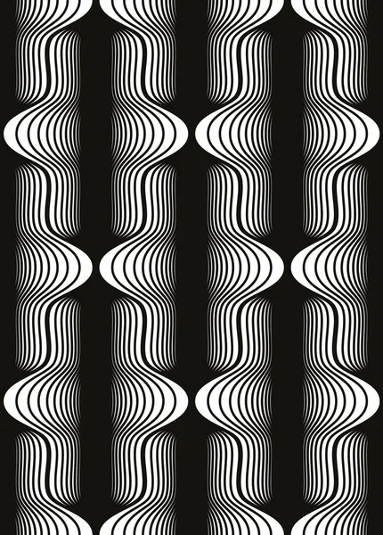 Naadloze vintage stijl zwart-wit patroon, vector geometrische — Stockvector