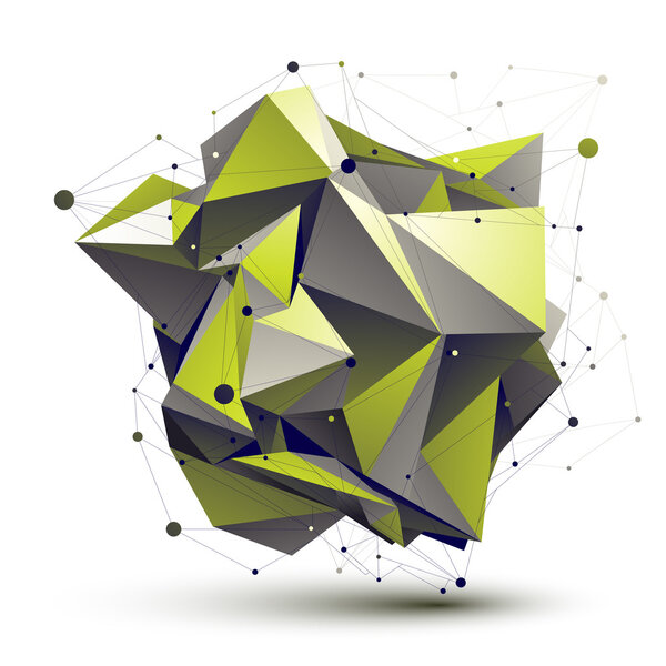 Кибернетическая асимметричная стильная конструкция, светло-зеленая абстракция
