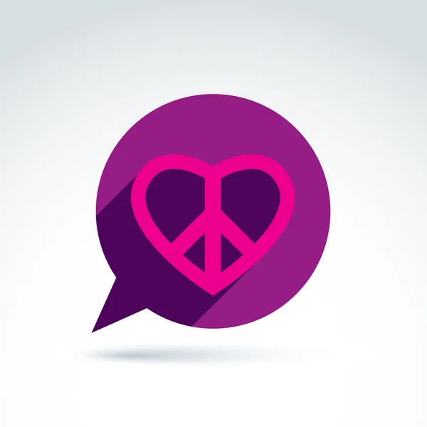 Chat on peace and love theme. Antiwar and love vector icons, lov Royalty Free Stock Illustrations