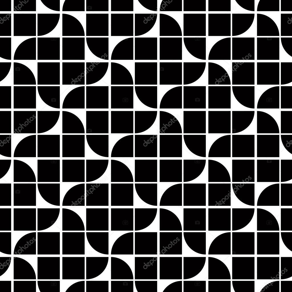 Black and white abstract geometric seamless pattern, ornament co