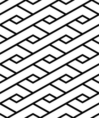 Kontrast simetrik süsleme ile geometrik seamless modeli. Rho