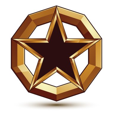 Pentagonal yıldız, şablonla vektör cilalı boyutlu şenlik