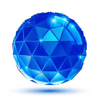 Bright plastic radiance 3d eps10 spherical object with sparkles 