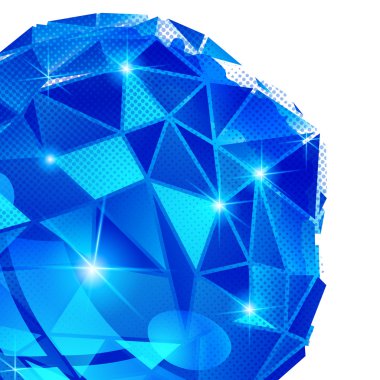 Nokta dokulu boyutlu dis ile çağdaş parlak arka plan