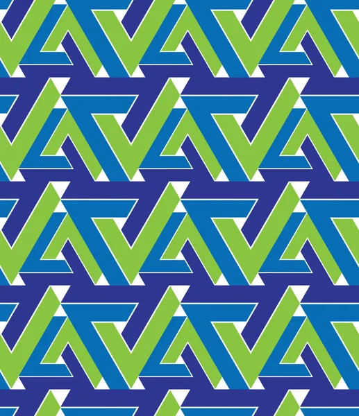 Regular extraordinary geometric seamless pattern with overlappin — Stock Vector
