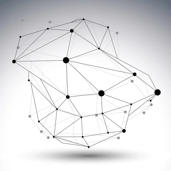 Kayma teknolojik şekli, poligonal siyah ve beyaz eps8 tel