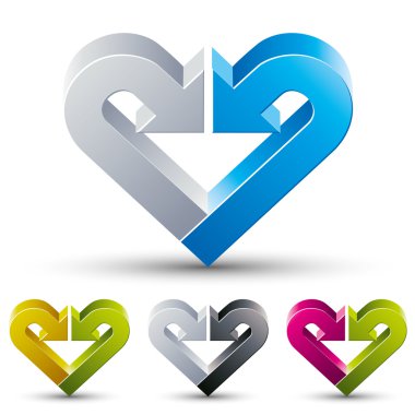 İki ok ile yapılan kalp simgesi.