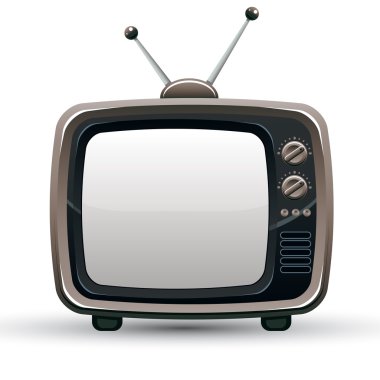 Retro televizyon seti.