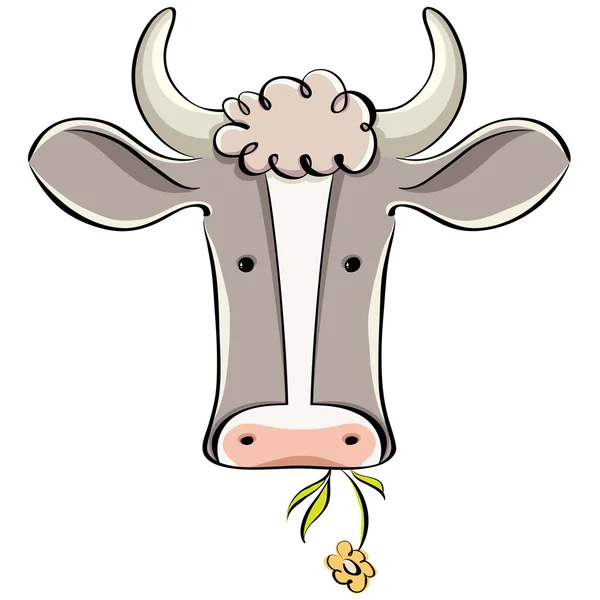 Cabeça de vaca. — Vetor de Stock
