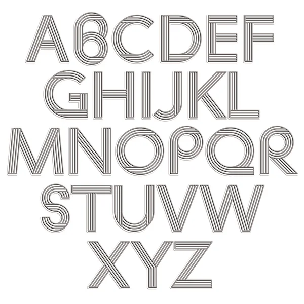 Alphabet im Retro-Stil. — Stockvektor