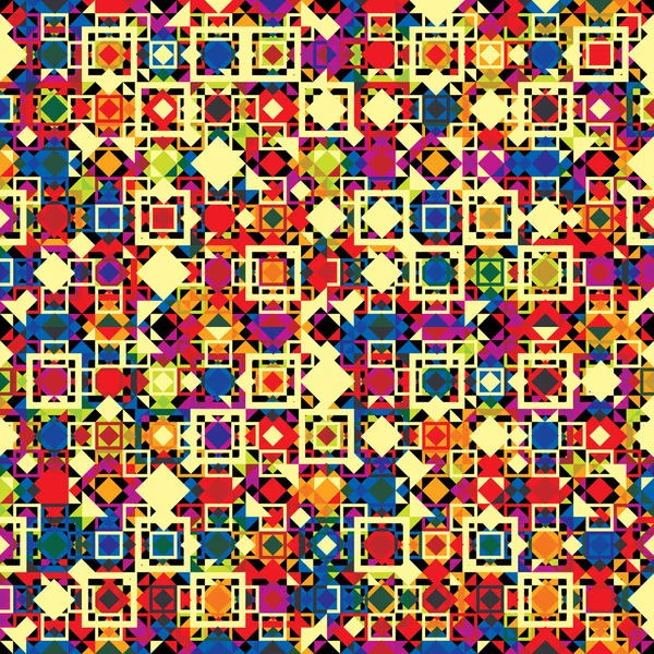 Patrón geométrico sin costuras con elementos coloridos . — Archivo Imágenes Vectoriales