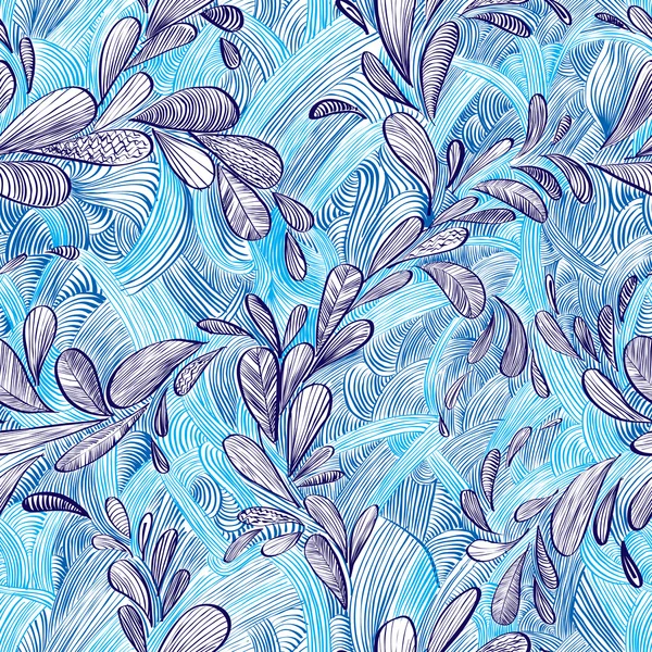 Mão desenhado vetor floral fundo. — Vetor de Stock