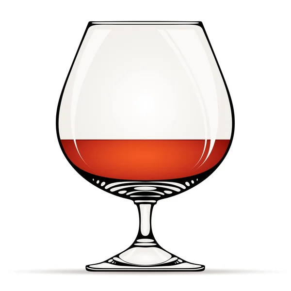 Glass of cognac. — Stock Vector