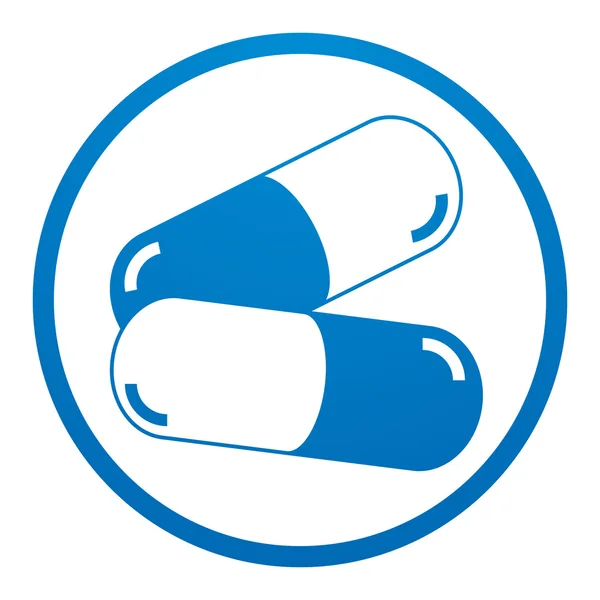 Medicina píldoras icono . — Vector de stock