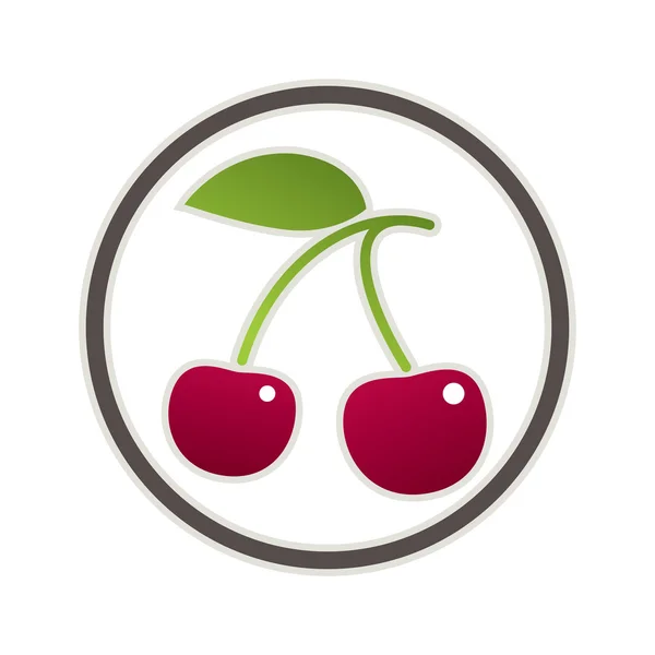 Cherry pictogram. — Stockvector