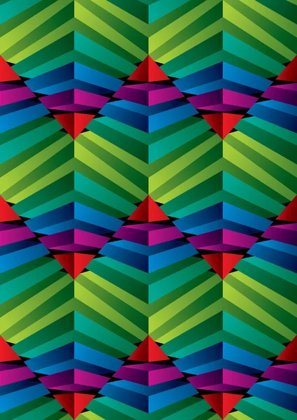 Geometrisches 3D nahtloses Muster. — Stockvektor
