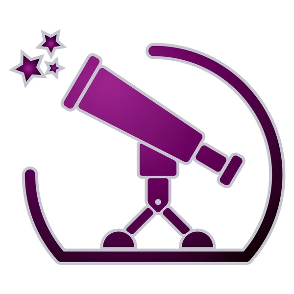 Teleskop-ikonen. — Stock vektor