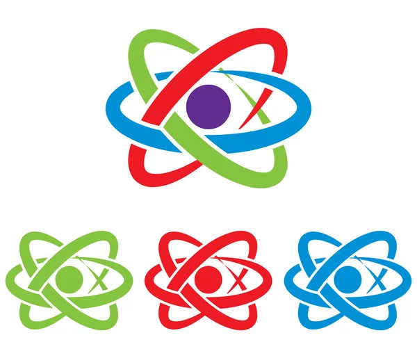 Symbole atome. Vecteur . — Image vectorielle