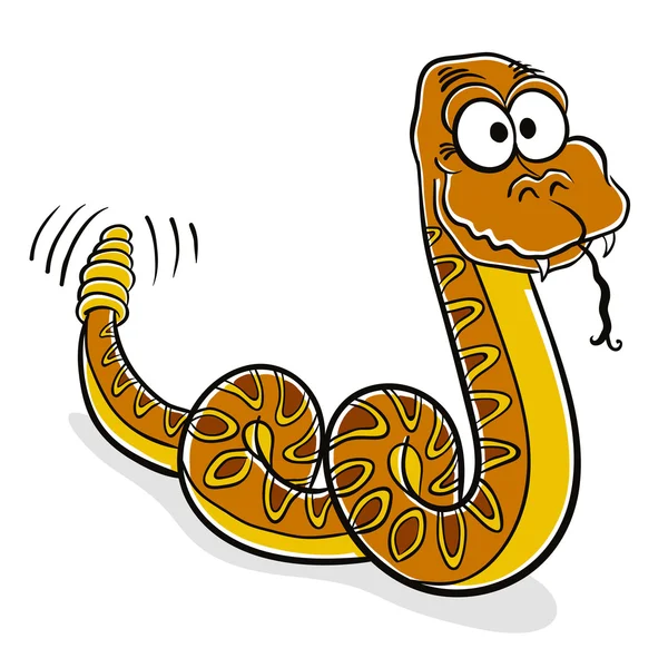 Orange snake cartoon. — Stock Vector