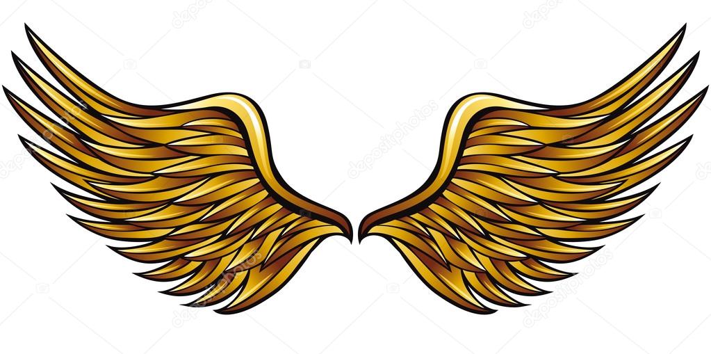 Golden wings.