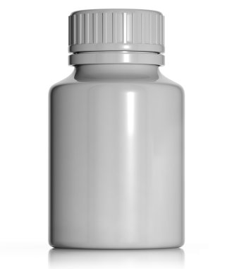 Beyaz plastik tıbbi ambalaj.