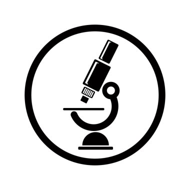 Vector microscope icon.