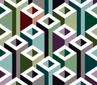 3D inşaat elemanları seamless modeli soyut.