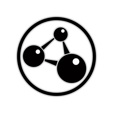 molekül simgesi, vektör.