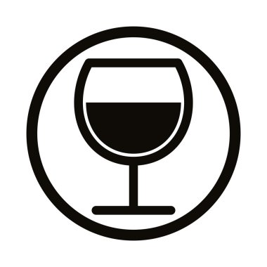 şarap kadehi simgesi.