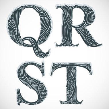 Vintage harf q r s t.