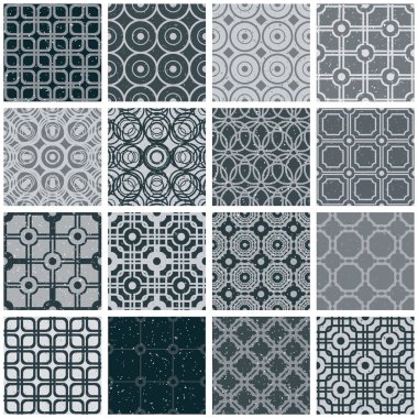 Retro fayans sorunsuz desenleri kümesi.