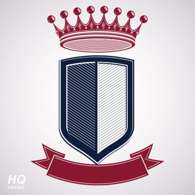 Empire tasarım öğesi. Hanedan Kraliyet coronet illüstrasyon - küçük şeytan