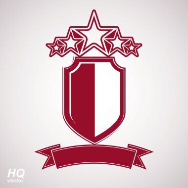 Vektör eps8 aristokrat sembolü. FIV ile şenlikli grafik kalkan