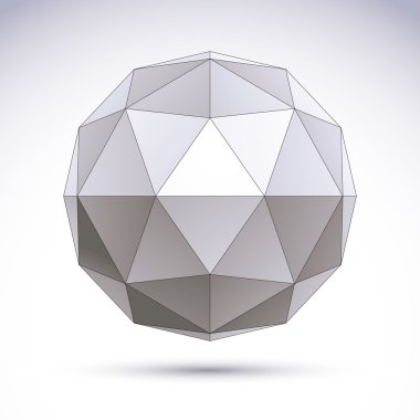 3D poligonal geometrik nesneleri, vektör soyut tasarım öğesi, c