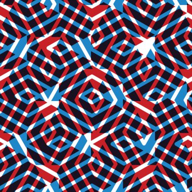 Geometrik dağınık seamless modeli, parlak şeffaf vecto kaplı