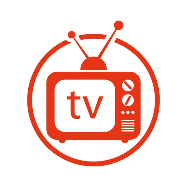 Retro TV set icon . — стоковый вектор