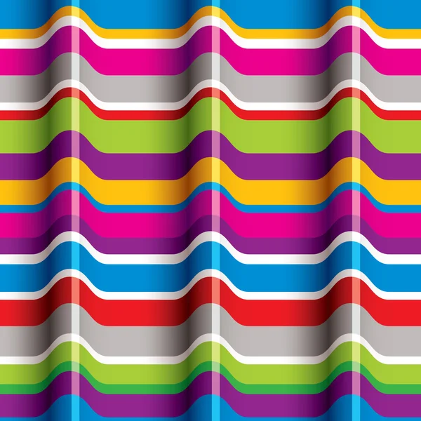 Färg vågor seamless mönster. — Stock vektor