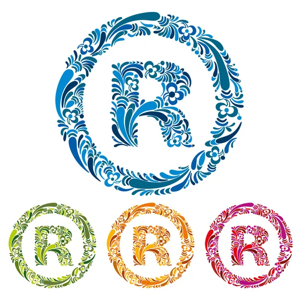 Symbolem R, ilustracji wektorowych. — Wektor stockowy