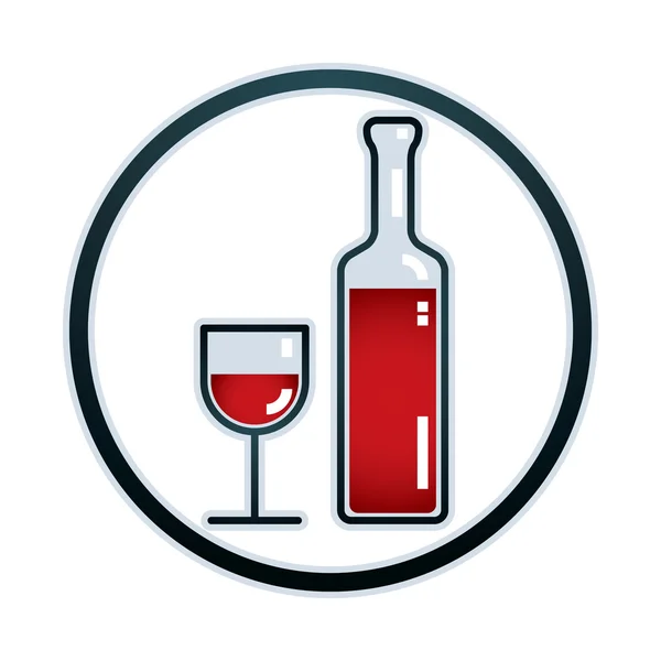 Icono vector de vino . — Archivo Imágenes Vectoriales