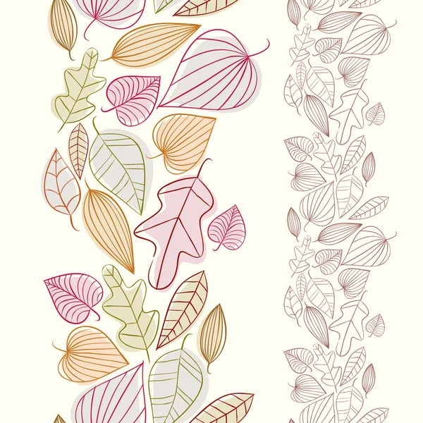 Otoño hojas patrón sin costura. — Vector de stock