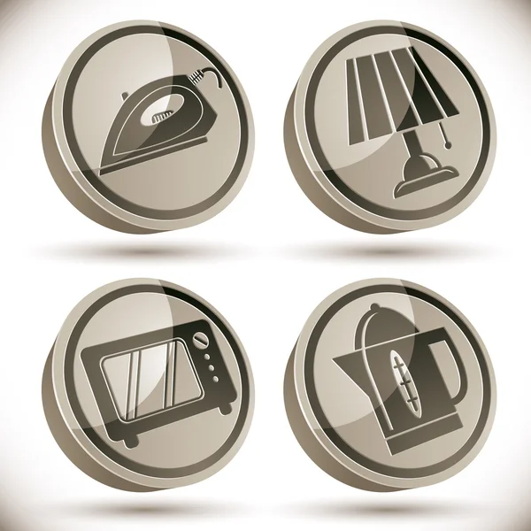 Set icone elettrodomestici 1 . — Vettoriale Stock