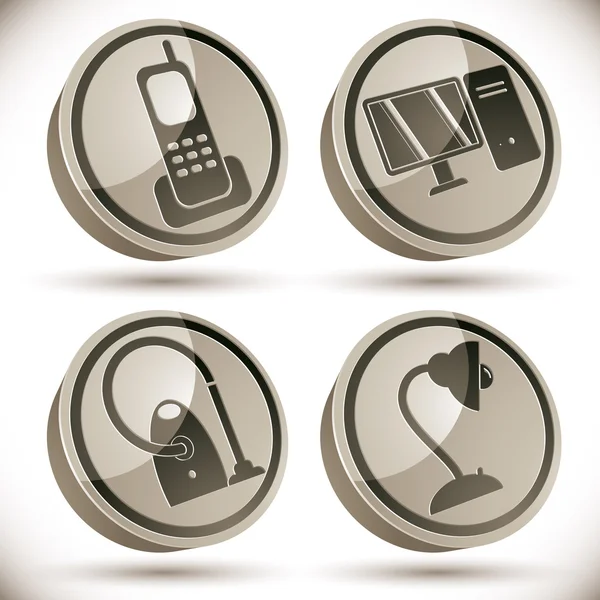 Set di icone per elettrodomestici 4 . — Vettoriale Stock